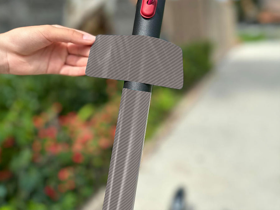 Rwraps 3D Carbon Fiber Silver Electric Kick-Scooter Wraps