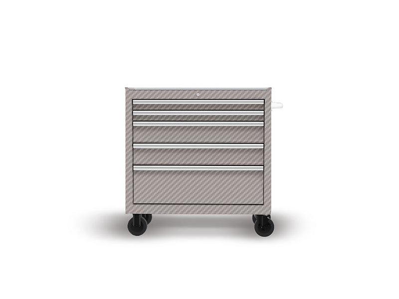 Rwraps 3D Carbon Fiber Silver DIY Tool Cabinet Wraps