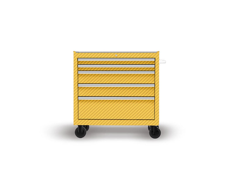 Rwraps 3D Carbon Fiber Yellow DIY Tool Cabinet Wraps