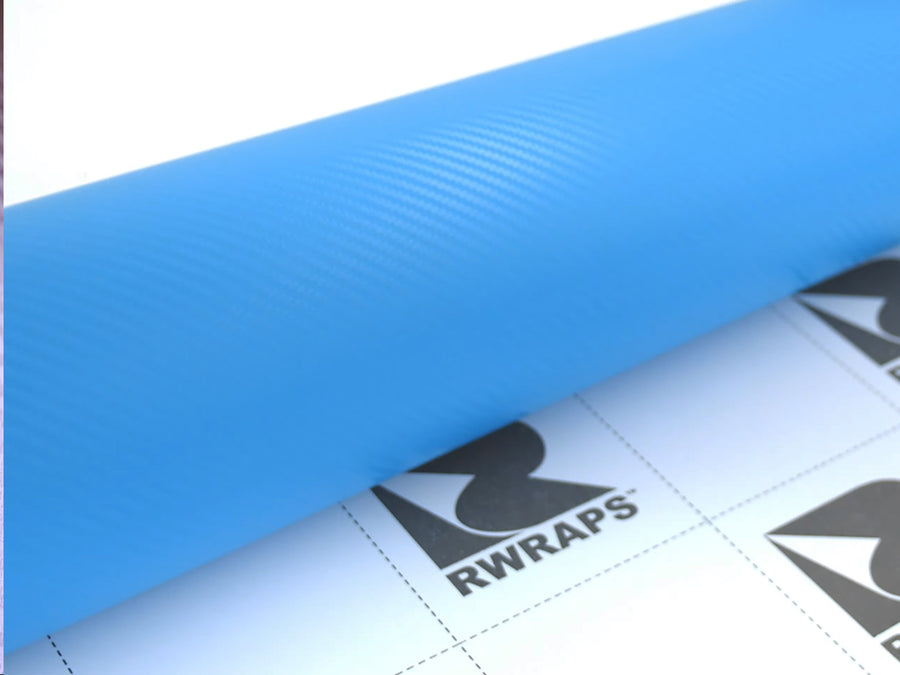 Rwraps 3D Sky Blue Carbon Fiber Vinyl~Rwraps 3D Sky Blue Carbon Fiber Vinyl Roll~0