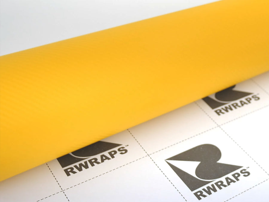 Rwraps 3D Yellow Carbon Fiber Film~Rwraps 3D Yellow Carbon Fiber Vinyl Roll~0