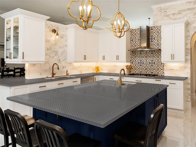 Rwraps 4D Carbon Fiber Gray DIY Kitchen Counter Wraps