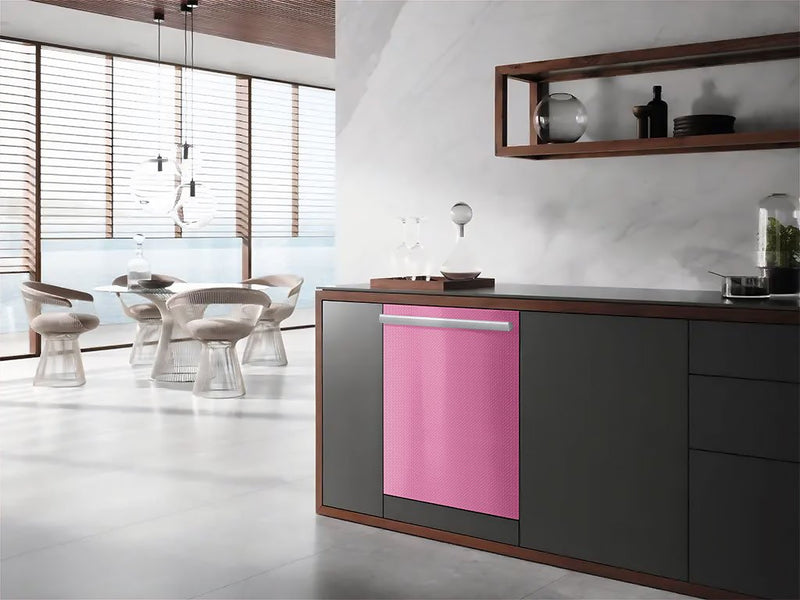 Rwraps™ 4D Carbon Fiber Pink Wrapped Dishwasher Example