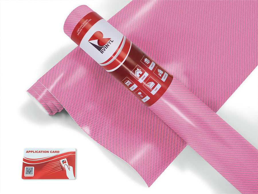 Rwraps 4D Carbon Fiber Pink Vinyl Go Kart Wrap