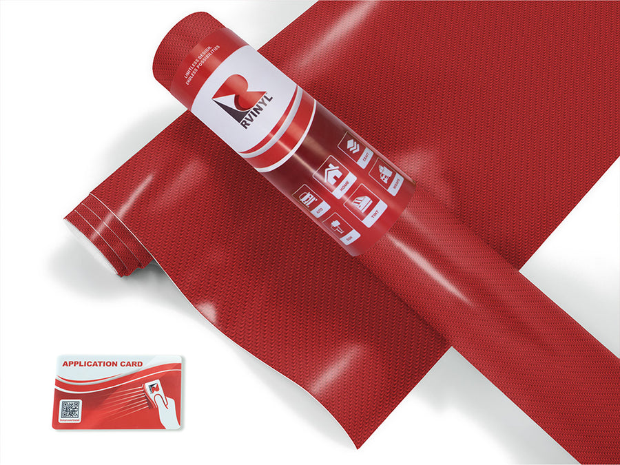 Rwraps 4D Carbon Fiber Red Go Kart Wrap Color Film