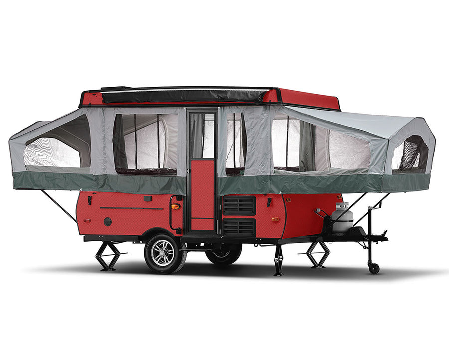 Rwraps 4D Carbon Fiber Red DIY Truck Camper Wraps