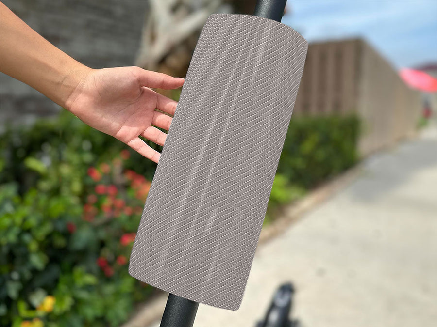 Rwraps 4D Carbon Fiber Silver Do-It-Yourself E-Scooter Wraps