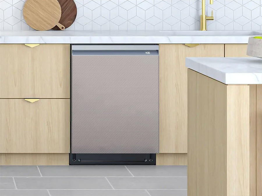 Rwraps™ 5D Carbon Fiber Epoxy Silver Custom Dishwasher Cover