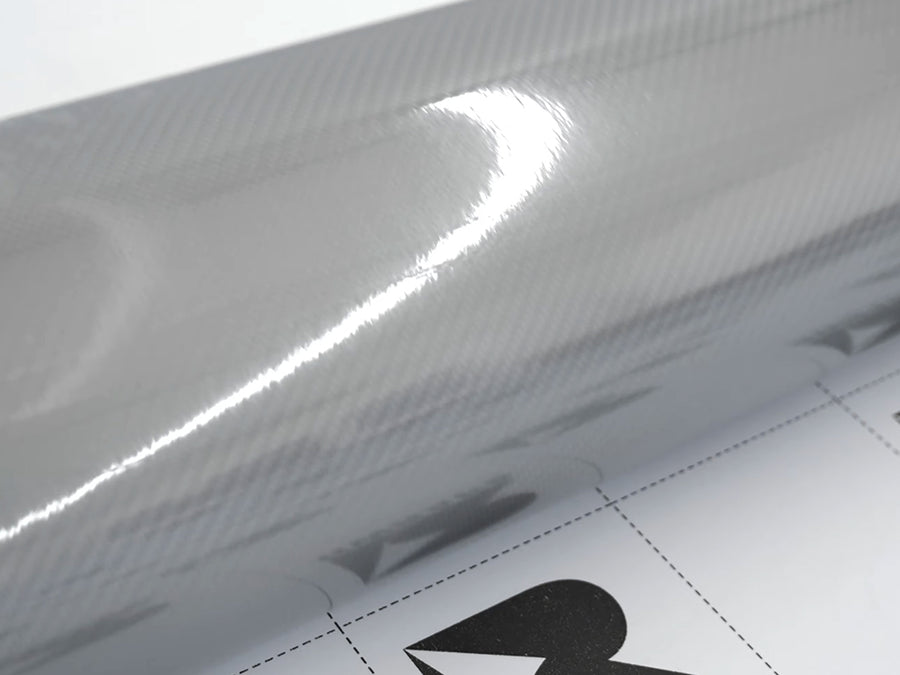 Rwraps 5D Epoxy Silver Carbon Fiber Film~Rwraps 5D Epoxy Silver Carbon Fiber Vinyl Roll~2
