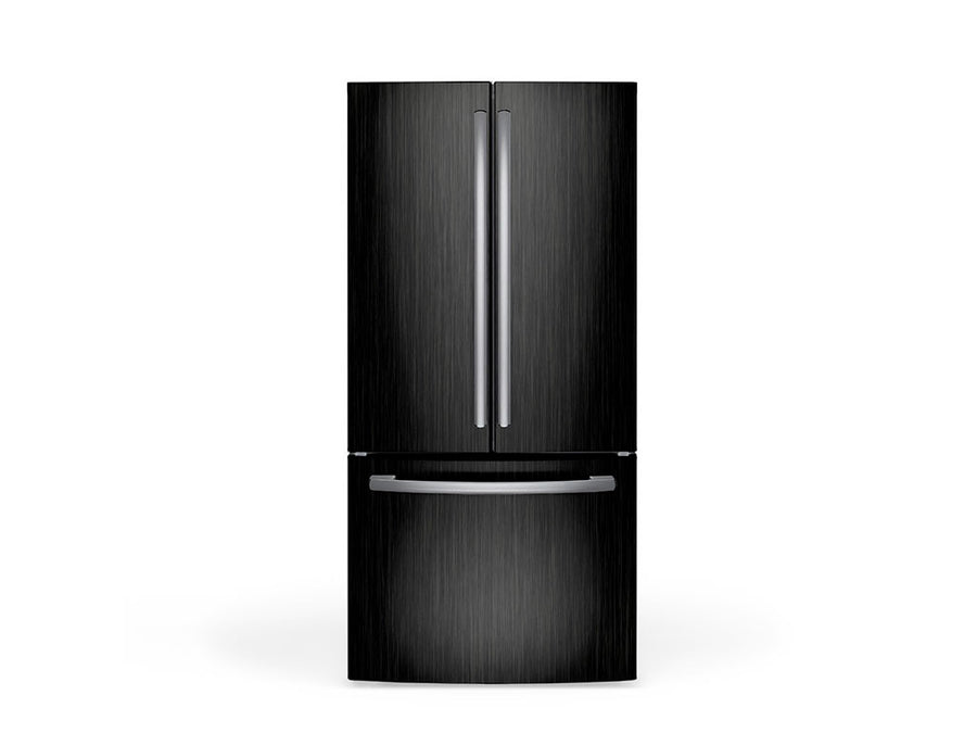 Rwraps Brushed Aluminum Black DIY Built-In Refrigerator Wraps
