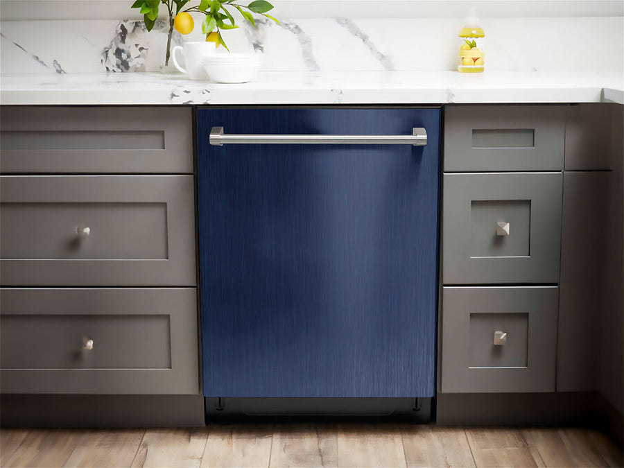 Rwraps™ Brushed Aluminum Blue Dishwasher Wraps