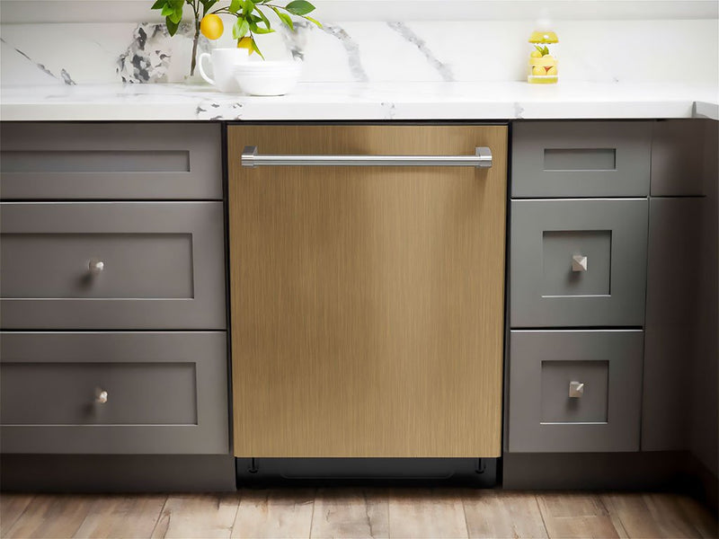 Rwraps™ Brushed Aluminum Gold Dishwasher Wraps