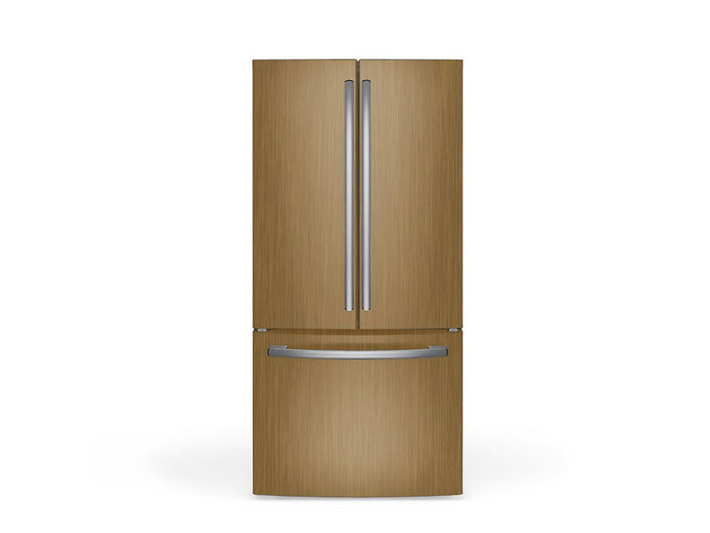 Rwraps Brushed Aluminum Gold DIY Built-In Refrigerator Wraps