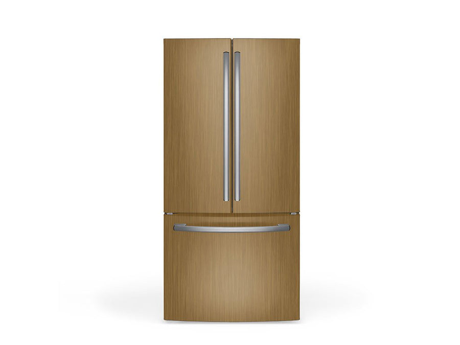 Rwraps Brushed Aluminum Gold DIY Built-In Refrigerator Wraps