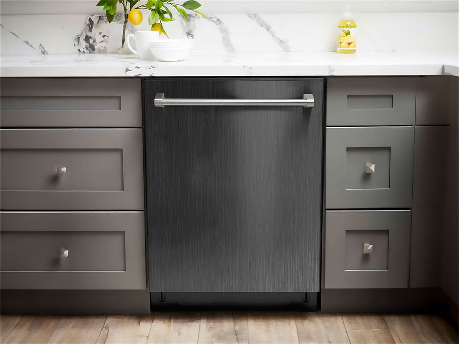 Rwraps™ Brushed Aluminum Gunmetal Dishwasher Wraps