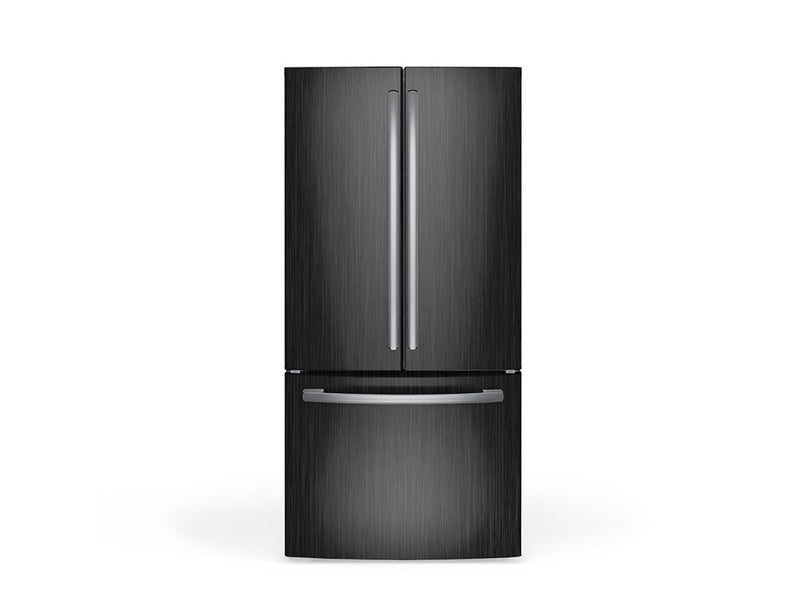 Rwraps Brushed Aluminum Gunmetal DIY Built-In Refrigerator Wraps