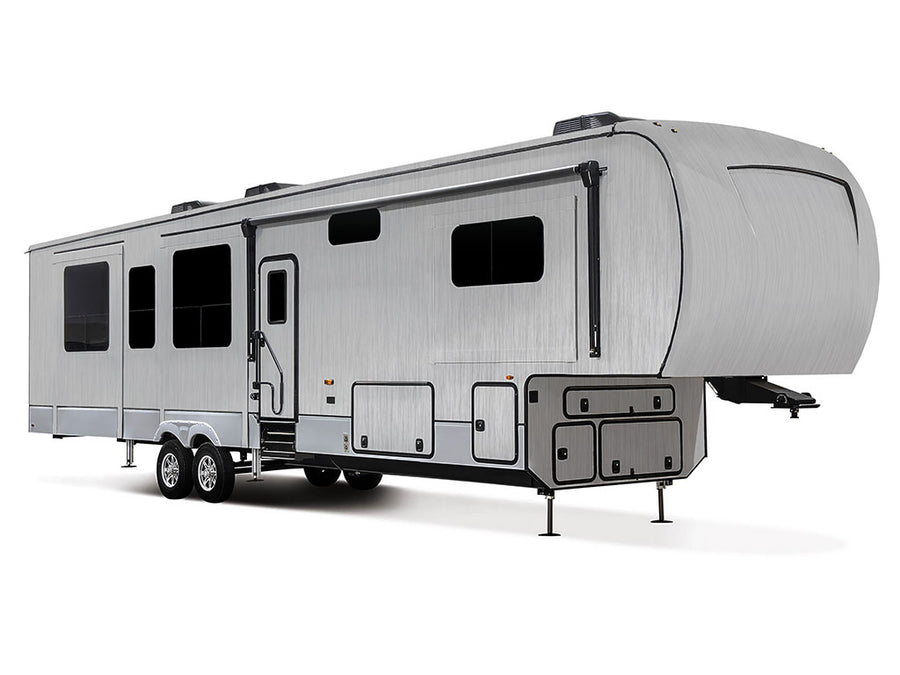 Rwraps Brushed Aluminum Silver Do-It-Yourself 5th Wheel Travel Trailer Wraps