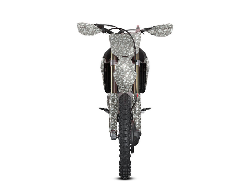 Rwraps Camouflage 3D Fractal Silver DIY Dirt Bike Wraps