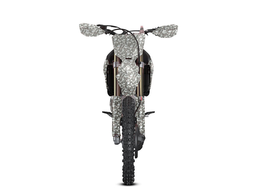 Rwraps Camouflage 3D Fractal Silver DIY Dirt Bike Wraps