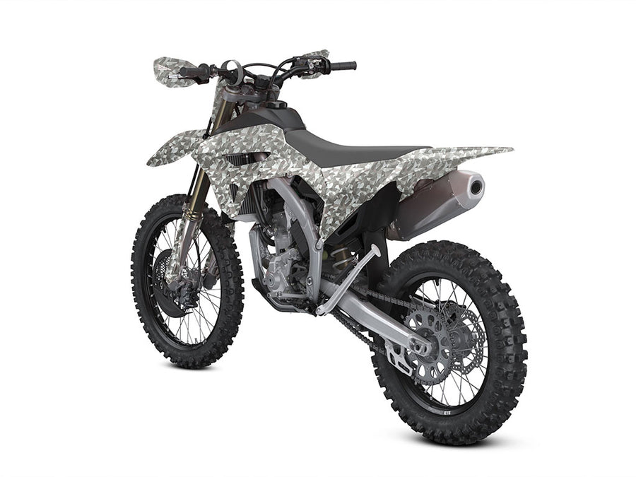 Rwraps Camouflage 3D Fractal Silver Dirt Bike Vinyl Wraps