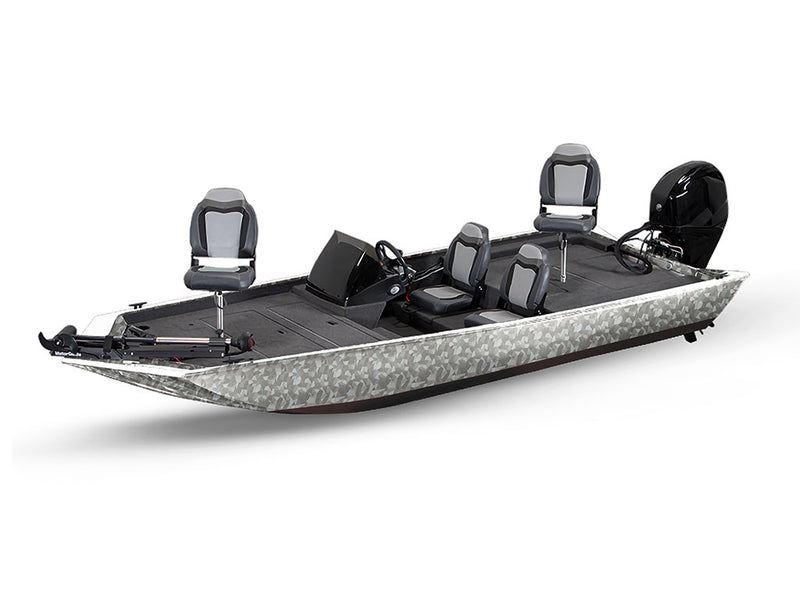 Rwraps Camouflage 3D Fractal Silver Fish & Ski Boat Do-It-Yourself Wraps