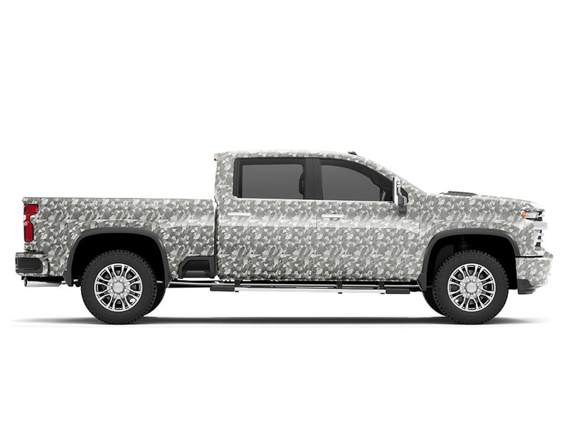 Rwraps Camouflage 3D Fractal Silver Do-It-Yourself Truck Wraps