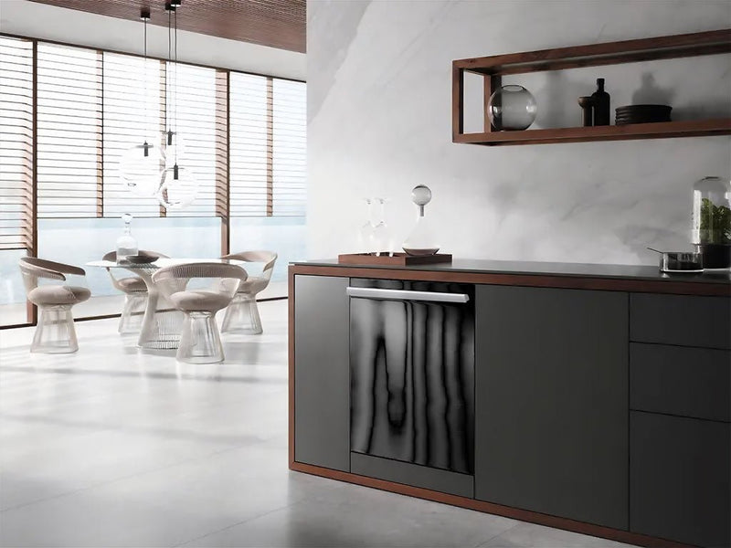 Rwraps™ Chrome Black Wrapped Dishwasher Example