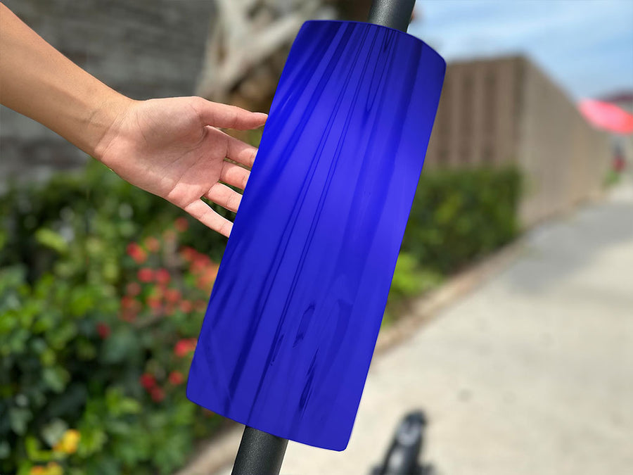 Rwraps Chrome Blue Do-It-Yourself E-Scooter Wraps