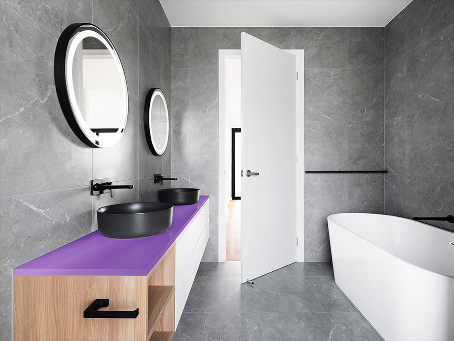 Rwraps™ Chrome Purple Bathroom Countertop Wraps