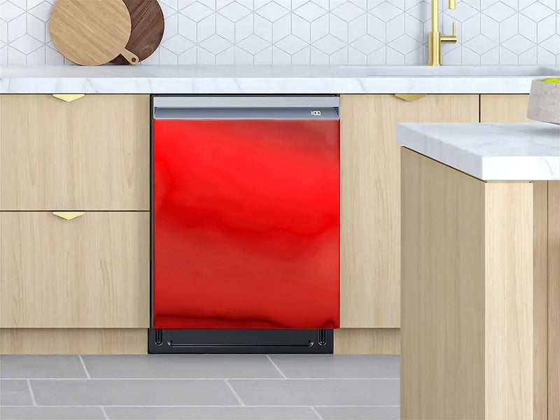 Rwraps™ Chrome Red Custom Dishwasher Cover