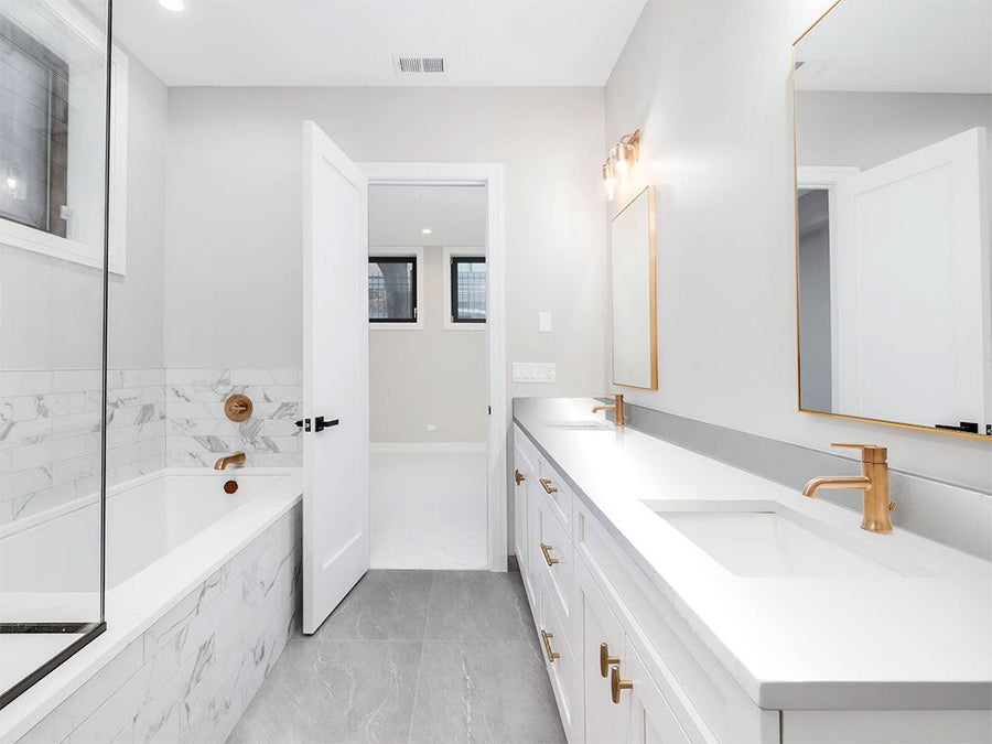 Rwraps Chrome Silver DIY Built-In Bathroom Countertop Wraps
