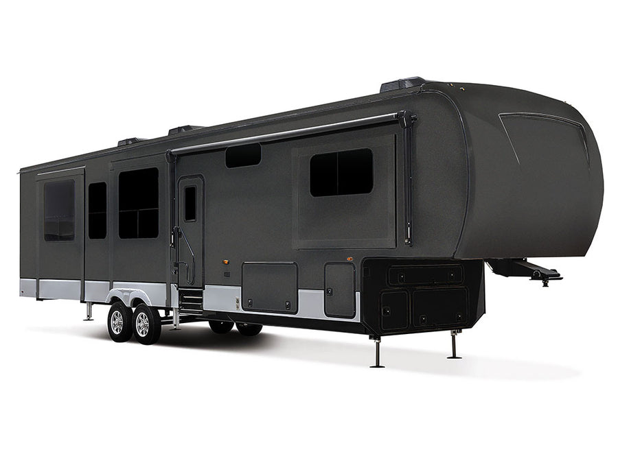 Rwraps Gloss Metallic Black Do-It-Yourself 5th Wheel Travel Trailer Wraps