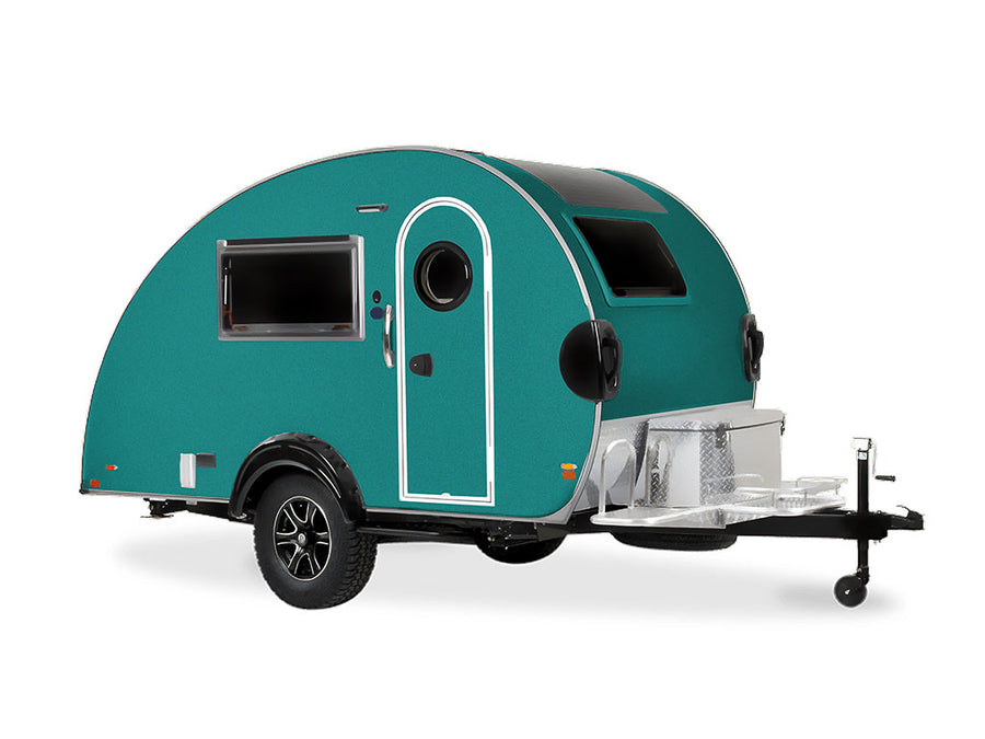 Rwraps Gloss Metallic Emerald Green DIY Tear Drop Trailer Wraps