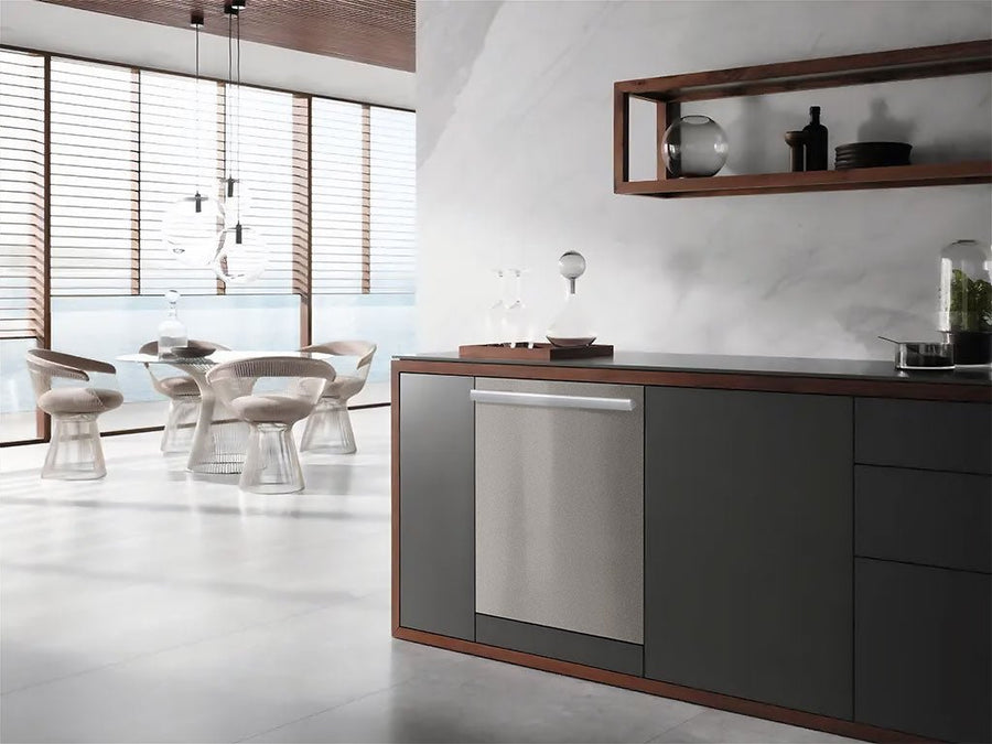Rwraps™ Gloss Metallic Gray Wrapped Dishwasher Example