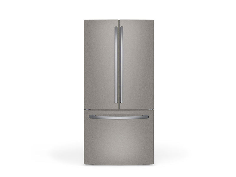 Rwraps Gloss Metallic Gray DIY Built-In Refrigerator Wraps