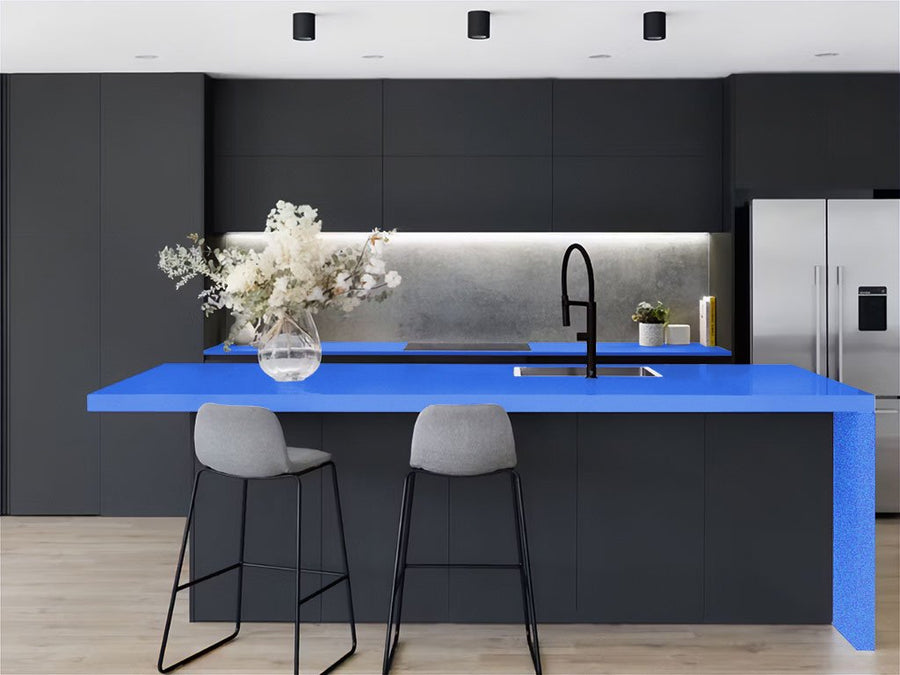 Rwraps™ Gloss Metallic Sapphire Kitchen Countertop Wraps