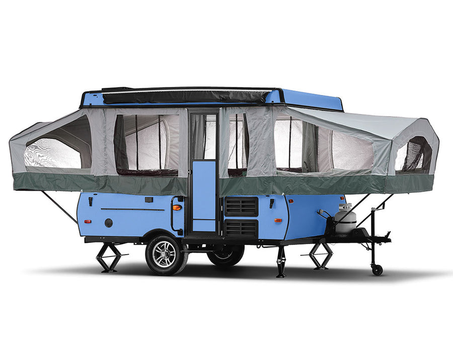 Rwraps Gloss Metallic Sky Blue Pop-Up Camper