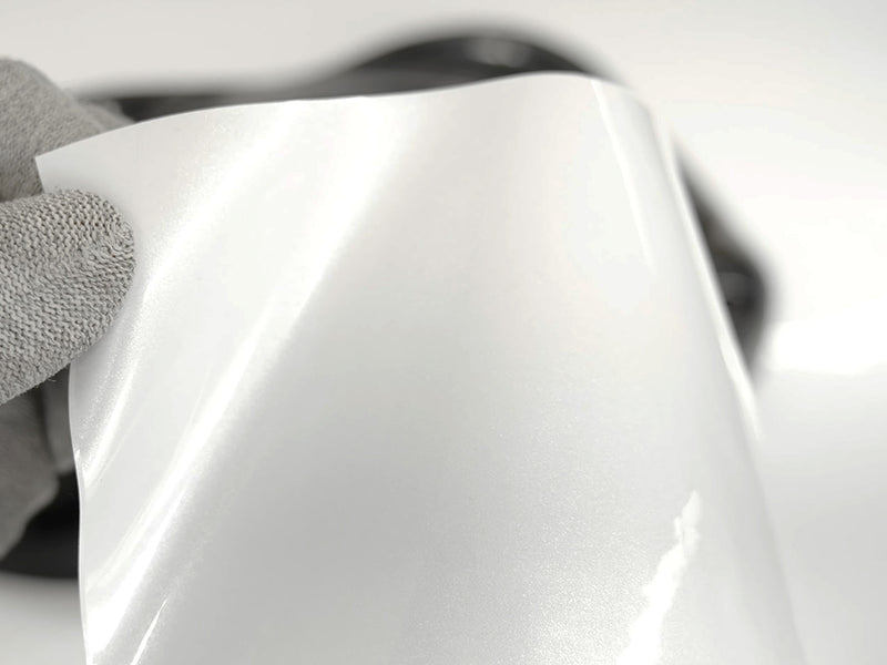 Rwraps Gloss Metallic White Film~Rwraps Gloss Metallic White Vinyl Sheet~1