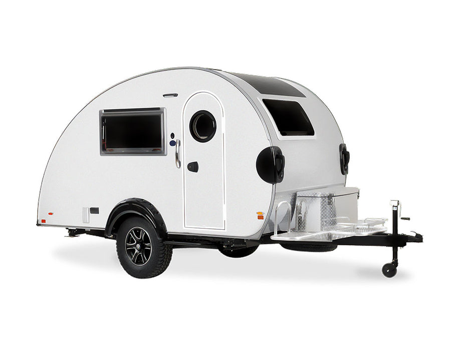 Rwraps Gloss Metallic White DIY Tear Drop Trailer Wraps