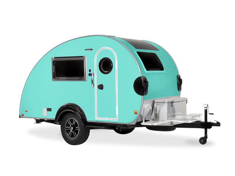 Rwraps Gloss Turquoise DIY Tear Drop Trailer Wraps