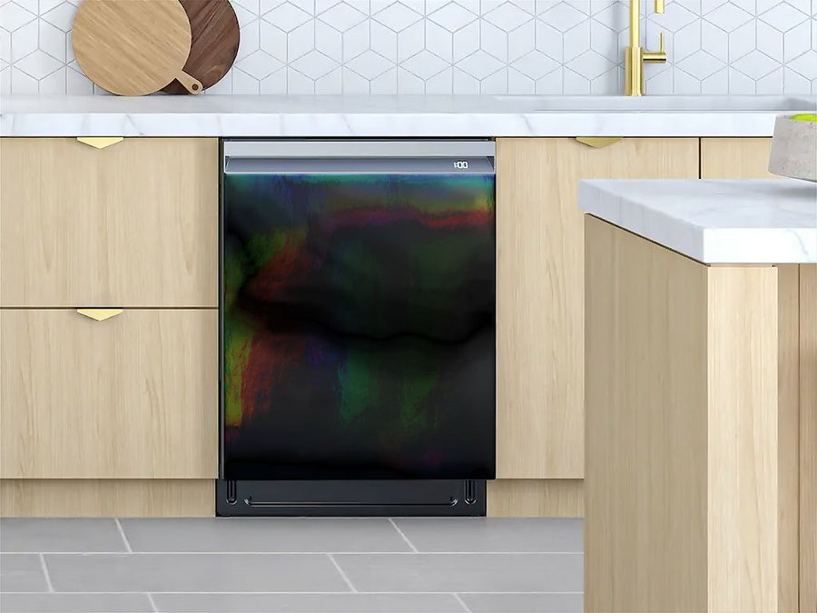 Rwraps™ Holographic Chrome Black Neochrome Custom Dishwasher Cover