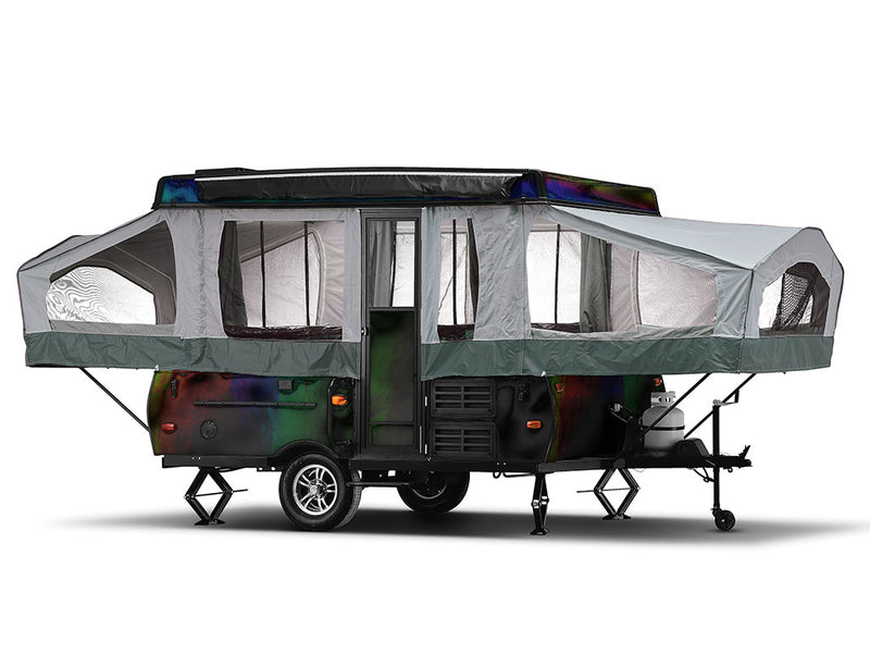 Rwraps Holographic Chrome Black Neochrome DIY Truck Camper Wraps