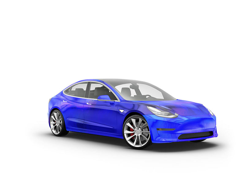 Rwraps Holographic Chrome Blue Neochrome Car Wraps