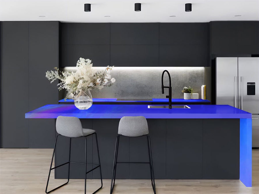 Rwraps™ Holographic Chrome Blue Neochrome Kitchen Countertop Wraps