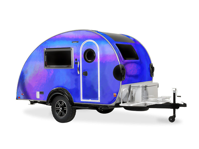 Rwraps Holographic Chrome Blue Neochrome Do-It-Yourself Truck Camper Wraps