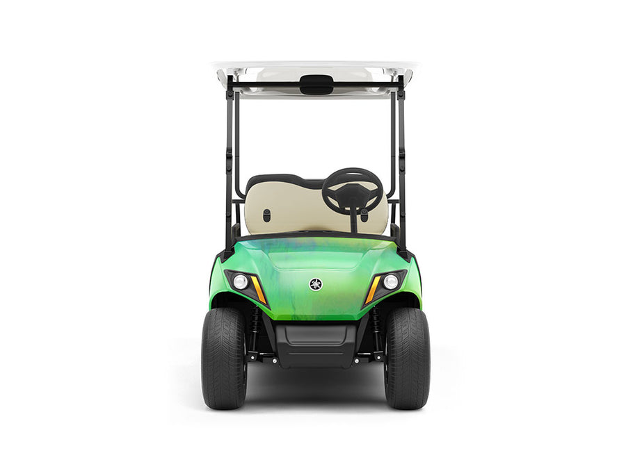 Rwraps Holographic Chrome Green Neochrome DIY Golf Cart Wraps