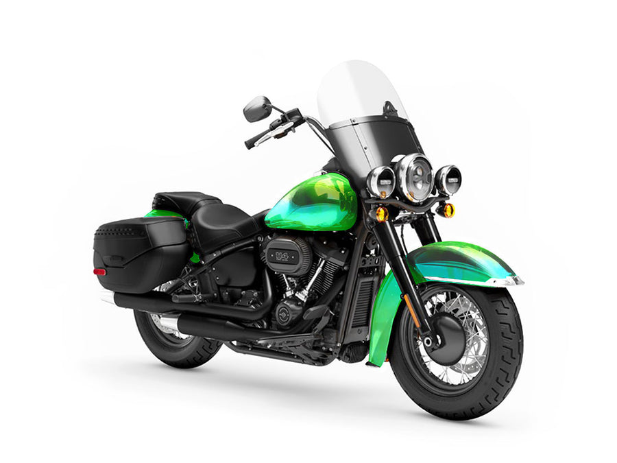 Rwraps Holographic Chrome Green Neochrome Do-It-Yourself Motorcycle Wraps
