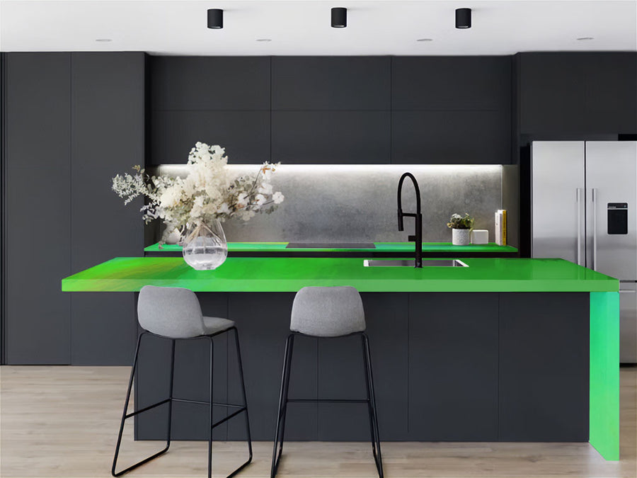 Rwraps™ Holographic Chrome Green Neochrome Kitchen Countertop Wraps