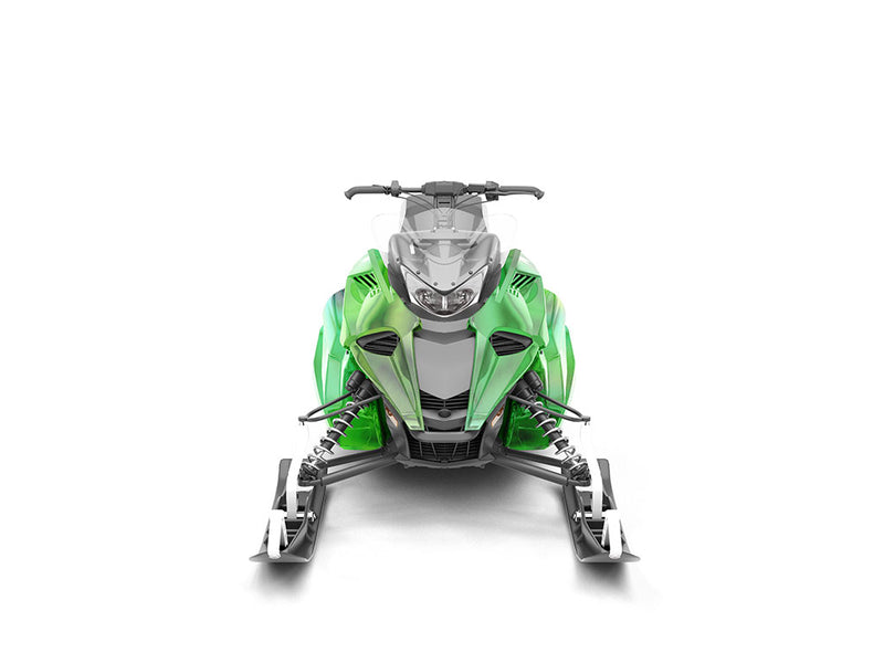 Rwraps Holographic Chrome Green Neochrome DIY Snowmobile Wraps