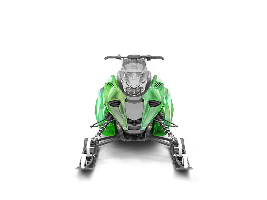 Rwraps Holographic Chrome Green Neochrome DIY Snowmobile Wraps